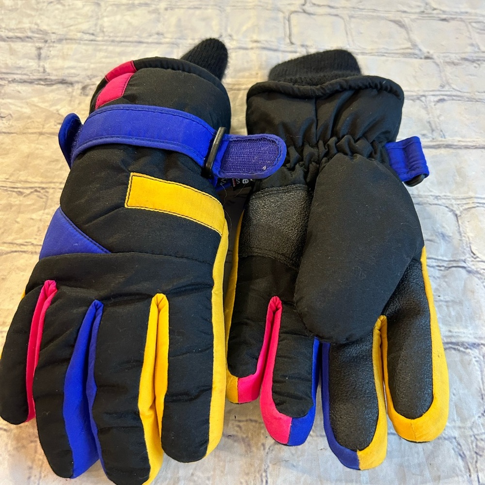 THINSULATE THERMAL INSULATION COLORFUL SHEARLING LINED GLOVES FITS S/M